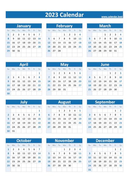 Slordig Voorspeller wetenschapper 2023 calendar with week numbers